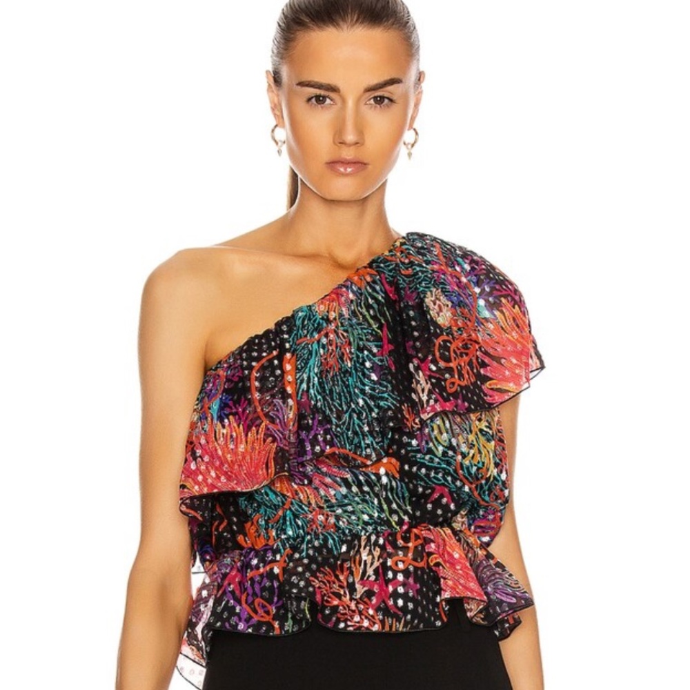 DUNDAS Multicolor Ruffle Top - Picture 3 of 10